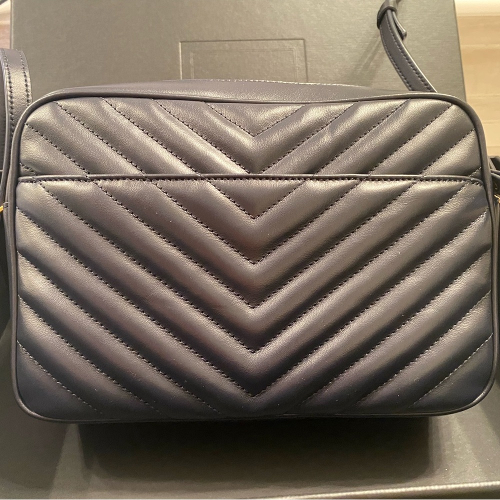 Yves Saint Laurent Blue Quilted Crossbody Bag